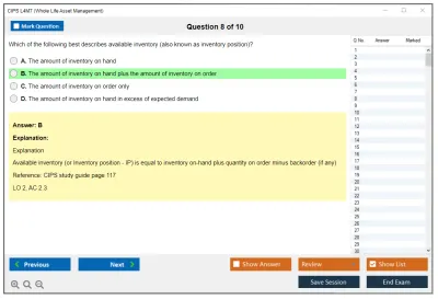 CIPS L4M7 Whole Life Asset Management Practice test exam simulator test engine exam Prep practice test questions answers Image 8