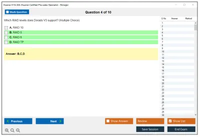 Huawei H19-308 Huawei Certified Pre-sales Associate-Storage-ENU Practice test exam simulator test engine exam Prep practice test questions answers Image 4