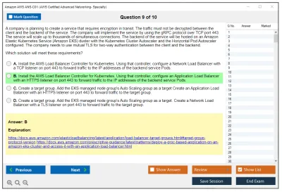 Amazon AWS ANS-C01 Amazon AWS Certified Advanced Networking - Specialty Practice test exam simulator test engine exam Prep practice test questions answers Image 9