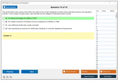 AHIP AHM-510 Governance and Regulation Practice test exam simulator test engine exam Prep practice test questions answers Image 10