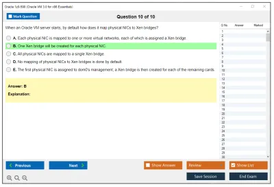 Oracle 1z0-590 Oracle VM 3 for x86 Essentials Practice test exam simulator test engine exam Prep practice test questions answers Image 10