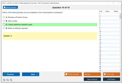 SAP C_C4H430_94 SAP Certified Application Associate - SAP Commissions Implementation Practice test exam simulator test engine exam Prep practice test questions answers Image 10