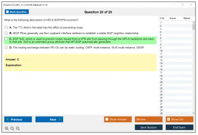 Huawei H12-891_V1.0 HCIE-Datacom V1.0 Practice test exam simulator test engine exam Prep practice test questions answers Image 20
