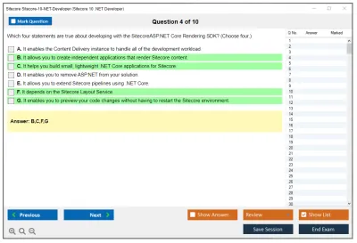 Sitecore Sitecore-10-NET-Developer Sitecore 10 .NET Developer Exam Practice test exam simulator test engine exam Prep practice test questions answers Image 4
