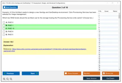 Citrix 1Y0-402 Citrix XenApp and XenDesktop 7.15 Assessment, Design, and Advanced Configurations Practice test exam simulator test engine exam Prep practice test questions answers Image 3