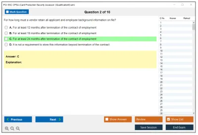 PCI SSC CPSA Card Production Security Assessor (CPSA)QualificationExam Practice test exam simulator test engine exam Prep practice test questions answers Image 2