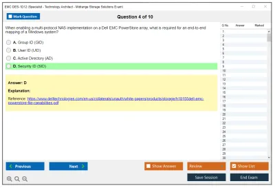EMC DES-1D12 Specialist - Technology Architect Midrange Storage Solutions Exam Practice test exam simulator test engine exam Prep practice test questions answers Image 4