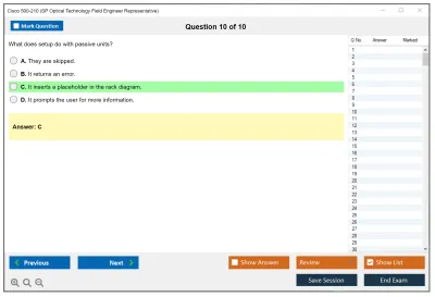 Cisco 500-210 SP Optical Technology Field Engineer Representative Practice test exam simulator test engine exam Prep practice test questions answers Image 10