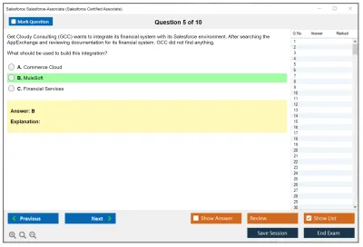 Salesforce Salesforce-Associate Salesforce Certified Associate Practice test exam simulator test engine exam Prep practice test questions answers Image 5