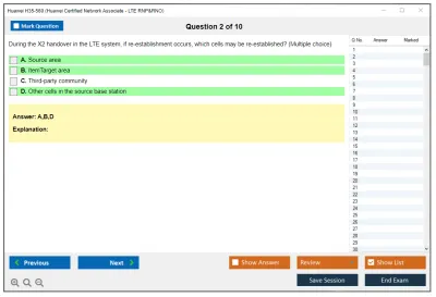 Huawei H35-560 HCIA-LTE-RNP&RNO V1.0 Practice test exam simulator test engine exam Prep practice test questions answers Image 2