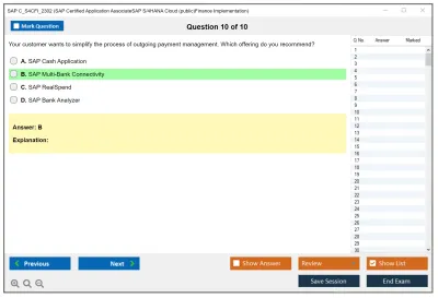 SAP C_S4CFI_2302 SAP Certified Application AssociateSAP S/4HANA Cloud (public)Finance Implementation Practice test exam simulator test engine exam Prep practice test questions answers Image 10