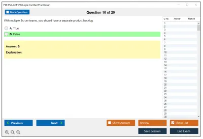 PMI PMI-ACP PMI Agile Certified Practitioner (PMI-ACP) Practice test exam simulator test engine exam Prep practice test questions answers Image 16