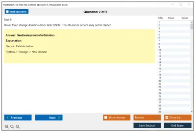 RedHat EX318 Red Hat Certified Specialist in Virtualization exam(RH318) Practice test exam simulator test engine exam Prep practice test questions answers Image 2