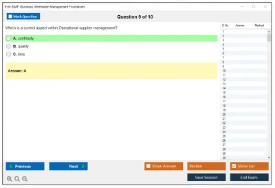 Exin BIMF Business Information Management Foundation Practice test exam simulator test engine exam Prep practice test questions answers Image 9