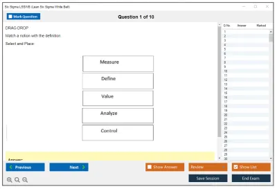 Six Sigma LSSWB Lean Six Sigma White Belt Practice test exam simulator test engine exam Prep practice test questions answers Image 1