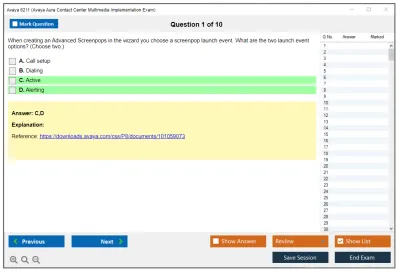 Avaya 6211 Avaya Aura Contact Center Multimedia Implementation Exam Practice test exam simulator test engine exam Prep practice test questions answers Image 1