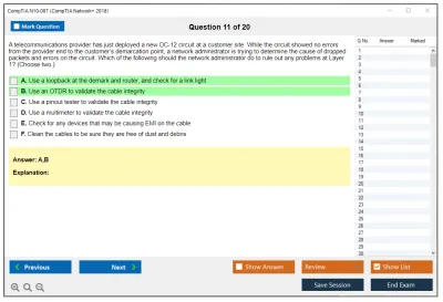 CompTIA N10-007 CompTIA Network+ 2018 Practice test exam simulator test engine exam Prep practice test questions answers Image 11