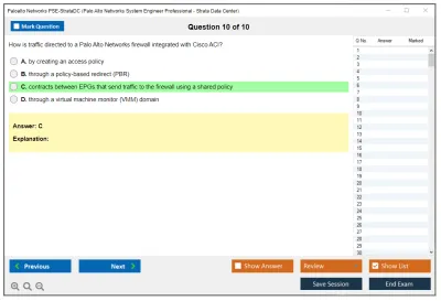 Palo Alto Networks PSE-StrataDC Palo Alto Networks System Engineer Professional - Strata Data Center Practice test exam simulator test engine exam Prep practice test questions answers Image 10