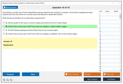 Salesforce Data-Architect Salesforce Certified Data Architect Practice test exam simulator test engine exam Prep practice test questions answers Image 14