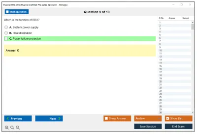 Huawei H19-308 Huawei Certified Pre-sales Associate-Storage-ENU Practice test exam simulator test engine exam Prep practice test questions answers Image 9