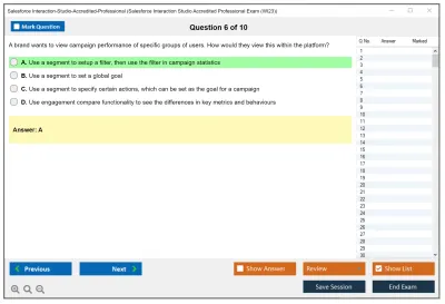 Salesforce Interaction-Studio-Accredited-Professional Salesforce Interaction Studio Accredited Professional Practice test exam simulator test engine exam Prep practice test questions answers Image 6