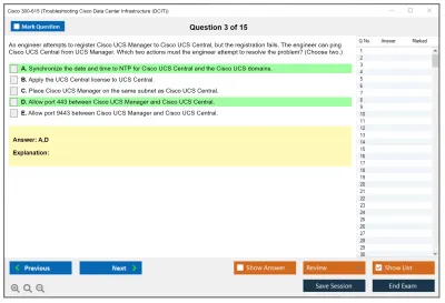 Cisco 300-615 Troubleshooting Cisco Data Center Infrastructure (300-615 DCIT) Practice test exam simulator test engine exam Prep practice test questions answers Image 3