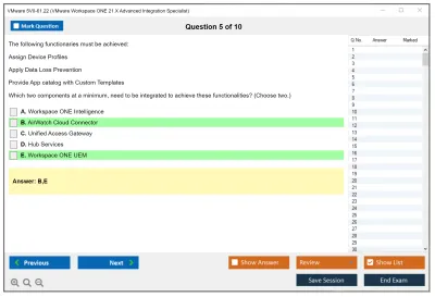 VMware 5V0-61.22 VMware Workspace ONE 21.X Advanced Integration Specialist Practice test exam simulator test engine exam Prep practice test questions answers Image 5