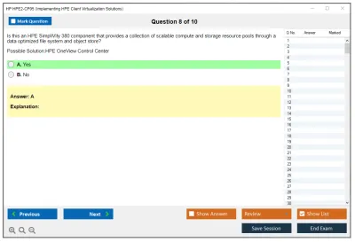 HP HPE2-CP05 Implementing HPE Client Virtualization Solutions Practice test exam simulator test engine exam Prep practice test questions answers Image 8