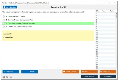 PMI CA0-001 Certified Associate in Project Management (CAPM) Certification Practice test exam simulator test engine exam Prep practice test questions answers Image 2