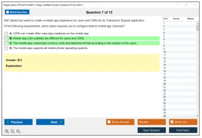 Pegasystems PEGAPCSA86V1 Pega Certified System Architect (PCSA) 86V1 Practice test exam simulator test engine exam Prep practice test questions answers Image 7
