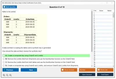 Qlik QSDA2022 Qlik Sense Data Architect Certification Exam 2022 Practice test exam simulator test engine exam Prep practice test questions answers Image 8