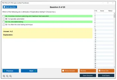 PMI PMI-ACP PMI Agile Certified Practitioner (PMI-ACP) Practice test exam simulator test engine exam Prep practice test questions answers Image 8