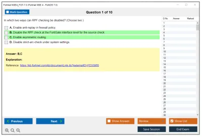 Fortinet NSE4_FGT-7.0 Fortinet NSE 4 - FortiOS 7.0 Practice test exam simulator test engine exam Prep practice test questions answers Image 1