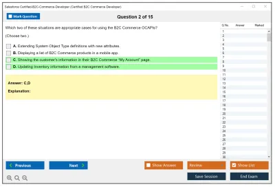 Salesforce Certified-B2C-Commerce-Developer Salesforce Certified B2C Commerce Developer Practice test exam simulator test engine exam Prep practice test questions answers Image 2