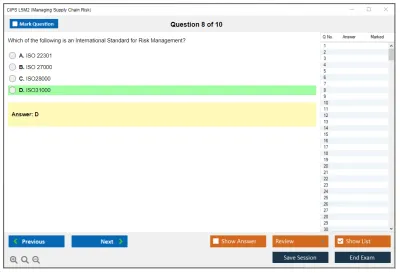 CIPS L5M2 Managing Supply Chain Risk Practice test exam simulator test engine exam Prep practice test questions answers Image 8
