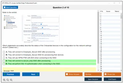 HP HPE6-A75 Aruba Certified Edge Professional Exam Practice test exam simulator test engine exam Prep practice test questions answers Image 2