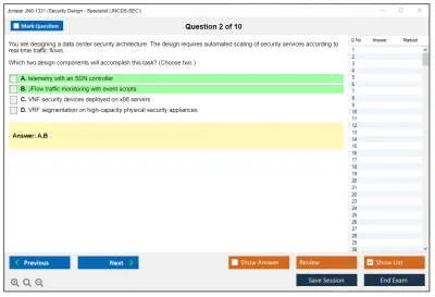 Juniper JN0-1331 Security Design - Specialist (JNCDS-SEC) Practice test exam simulator test engine exam Prep practice test questions answers Image 2