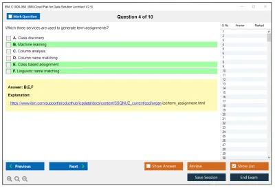 IBM C1000-066 IBM Cloud Pak for Data Solution Architect V2.5 Practice test exam simulator test engine exam Prep practice test questions answers Image 4