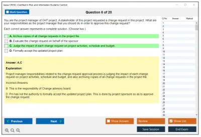 Isaca CRISC Certified in Risk and Information Systems Control Practice test exam simulator test engine exam Prep practice test questions answers Image 6