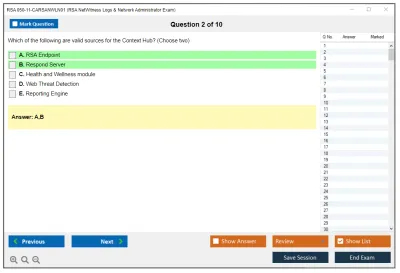 RSA 050-11-CARSANWLN01 RSA NetWitness Logs & Network Administrator Exam Practice test exam simulator test engine exam Prep practice test questions answers Image 2