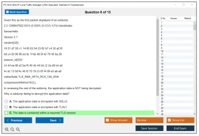 F5 301b LTM Specialist: Maintain & Troubleshoot Practice test exam simulator test engine exam Prep practice test questions answers Image 8