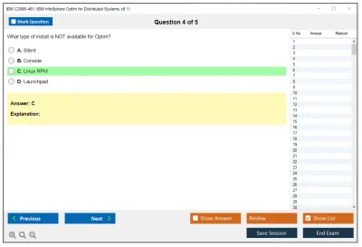 IBM C2090-461 IBM InfoSphere Optim for Distributed Systems v9.1 Practice test exam simulator test engine exam Prep practice test questions answers Image 4