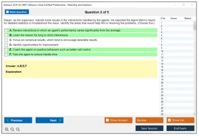 Genesys GCP-GC-REP Genesys Cloud Certified Professional - Reporting and Analytics Practice test exam simulator test engine exam Prep practice test questions answers Image 2