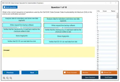 EMC E20-385 Data Domain Specialist for Implementation Engineers Practice test exam simulator test engine exam Prep practice test questions answers Image 1
