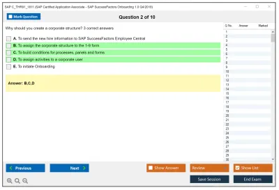 SAP C_THR91_1811 SAP Certified Application Associate - SAP SuccessFactors Onboarding 1.0 Q4/2018 Practice test exam simulator test engine exam Prep practice test questions answers Image 2