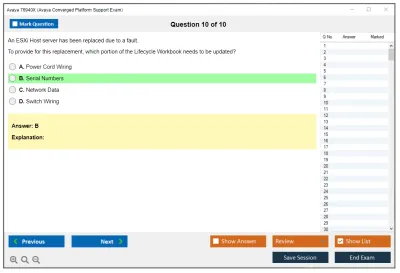 Avaya 76940X Avaya Converged Platform Support Exam Practice test exam simulator test engine exam Prep practice test questions answers Image 10