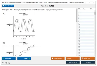 Test Prep CLEP-Science-and-Mathematics CLEP Science and Mathematics: Biology, Calculus, Chemistry, College Algebra & Mathematics, Precalculus, Natural Sciences Practice test exam simulator test engine exam Prep practice test questions answers Image 6