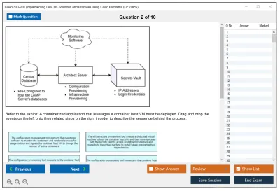 Cisco 300-910 Implementing DevOps Solutions and Practices using Cisco Platforms (DEVOPS) Practice test exam simulator test engine exam Prep practice test questions answers Image 2