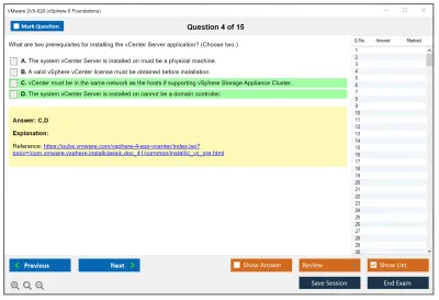 VMware 2V0-620 vSphere 6 Foundations Practice test exam simulator test engine exam Prep practice test questions answers Image 4