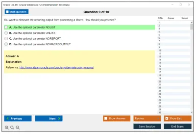 Oracle 1z0-447 Oracle GoldenGate 12c Implementation Essentials Practice test exam simulator test engine exam Prep practice test questions answers Image 9